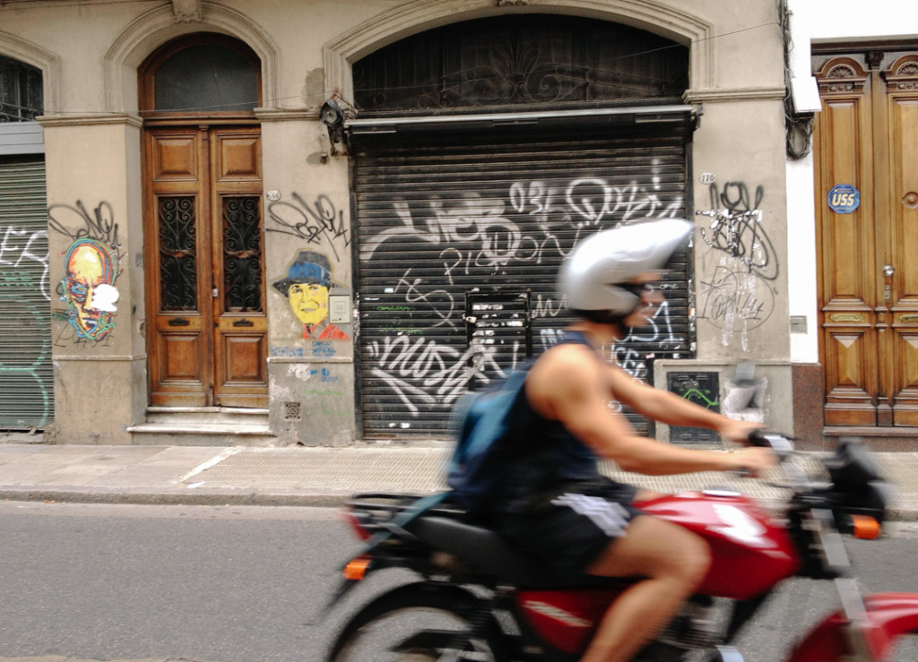Motorcycle man in Buenos Aires